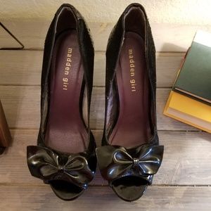 Madden Girl peep toe bow stilettos